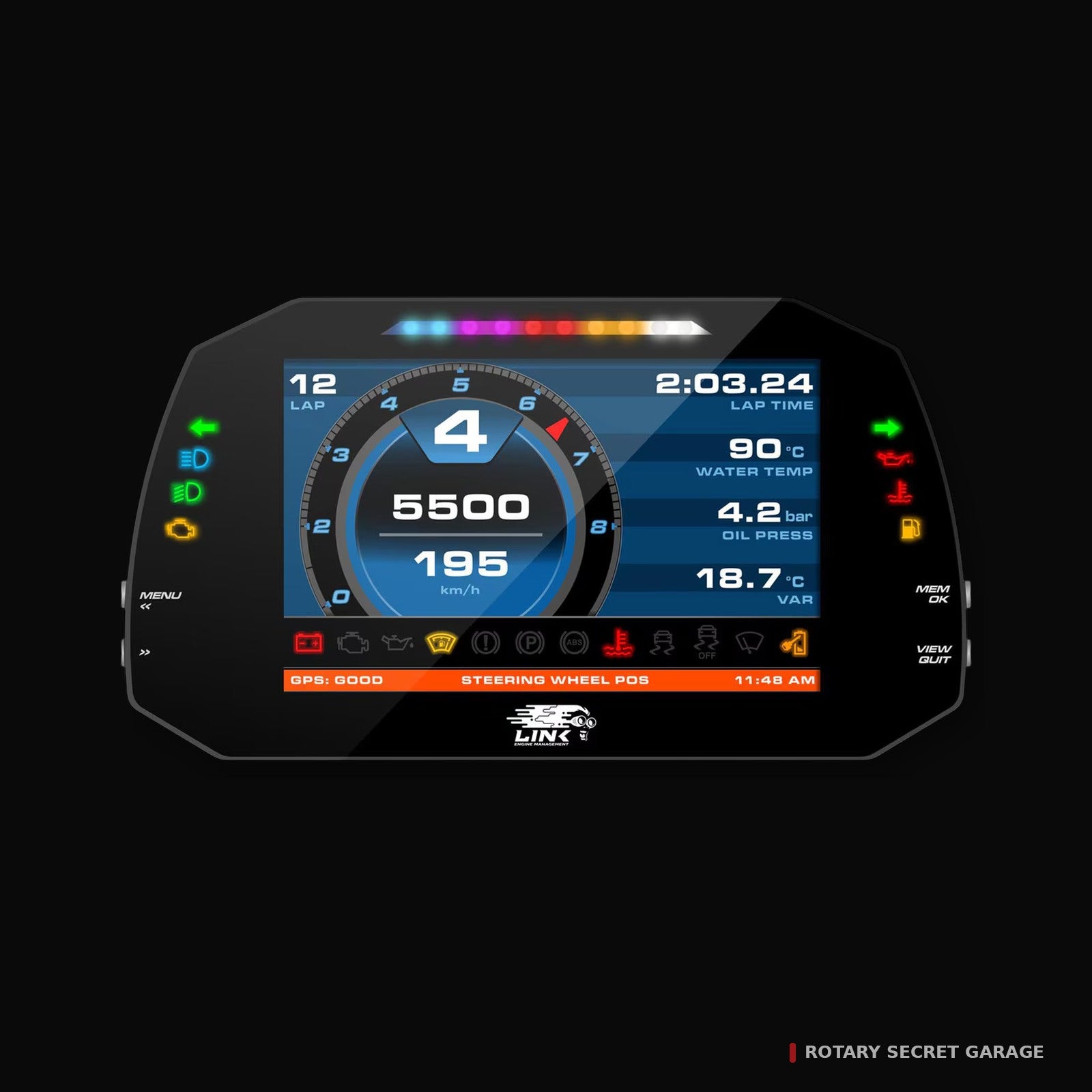 Link MXG Strada Light 7" Digital Dash – Street / Race