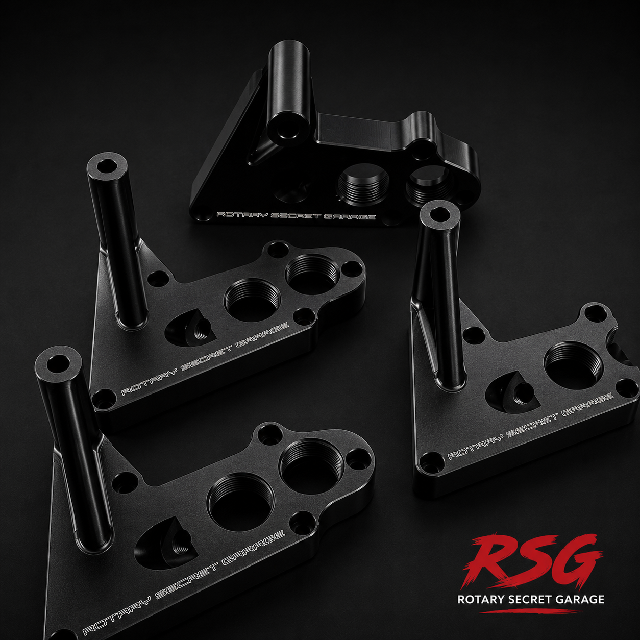 RSG Engineered 13B 20B electric water pump adapter -16AN REW alternator position