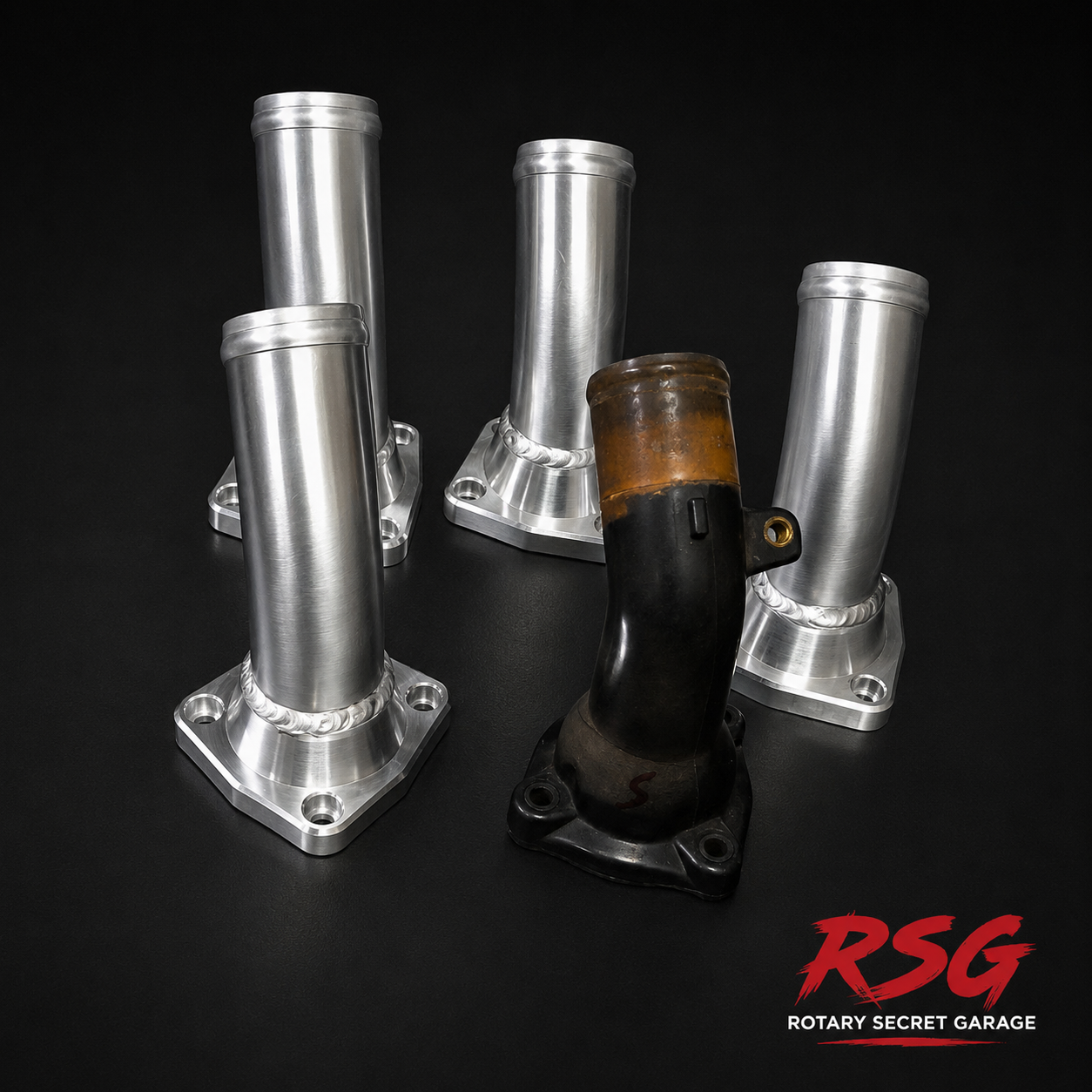 RSG Engineered Mazda RX-7 FC3S S5 Turbo billet aluminium thermostat neck