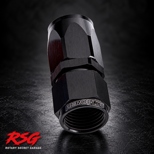 Aeroflow 100 Series -6AN black swivel AN hose end fittings