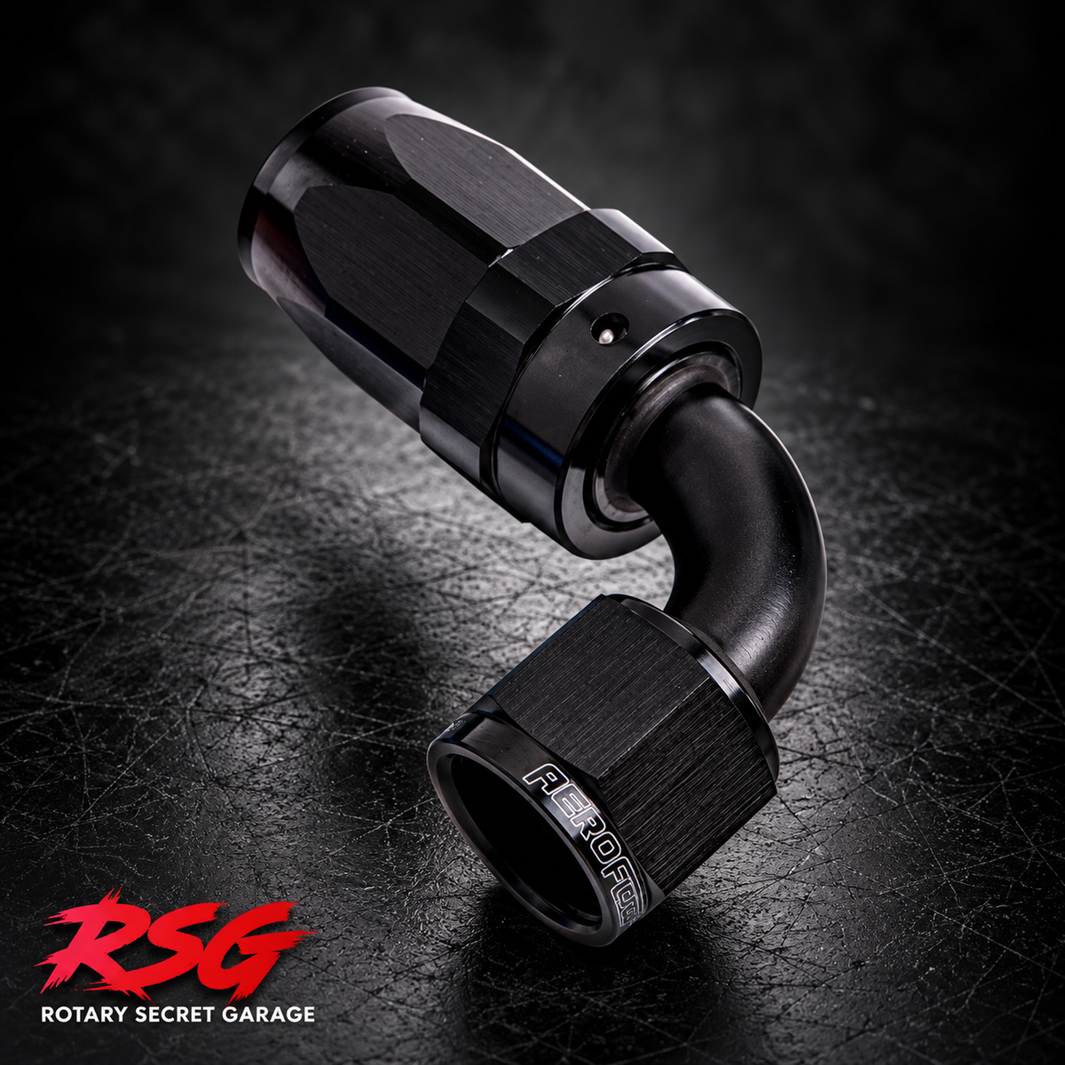 Aeroflow 100 Series -6AN black swivel AN hose end fittings