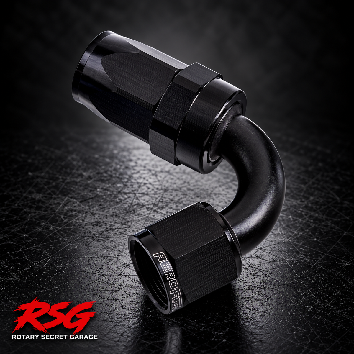 Aeroflow 100 Series -6AN black swivel AN hose end fittings
