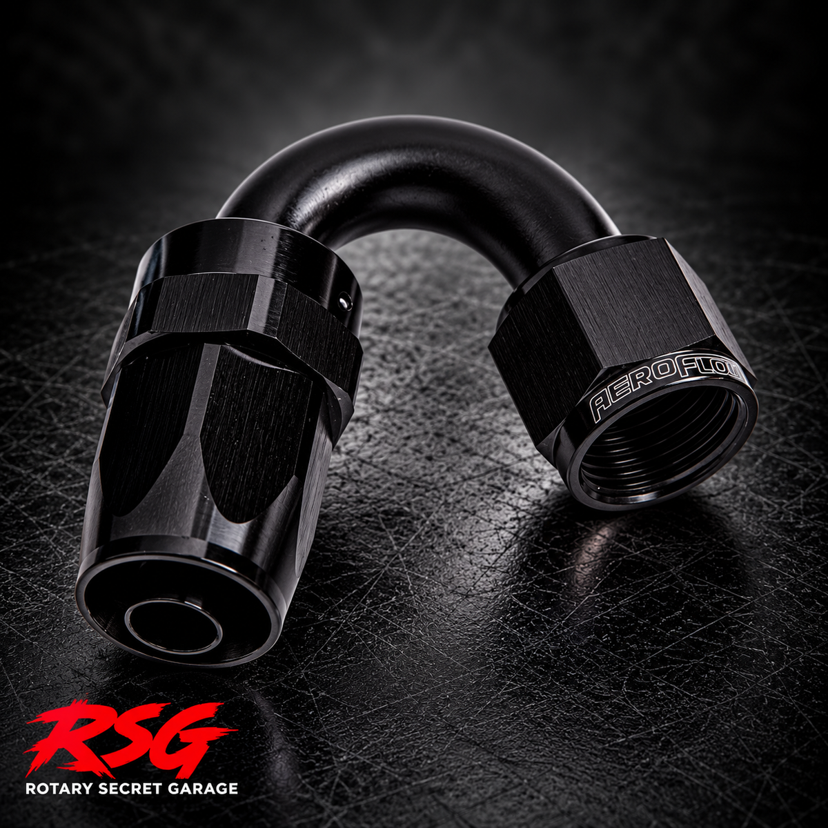 Aeroflow 100 Series -6AN black swivel AN hose end fittings