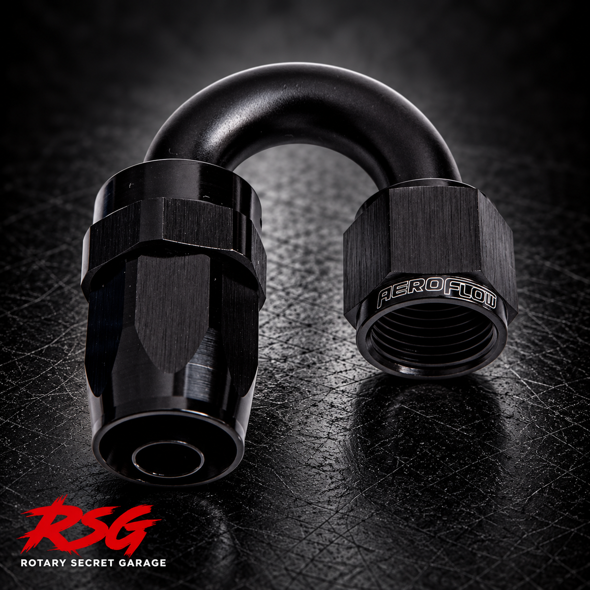 Aeroflow 100 Series -6AN black swivel AN hose end fittings