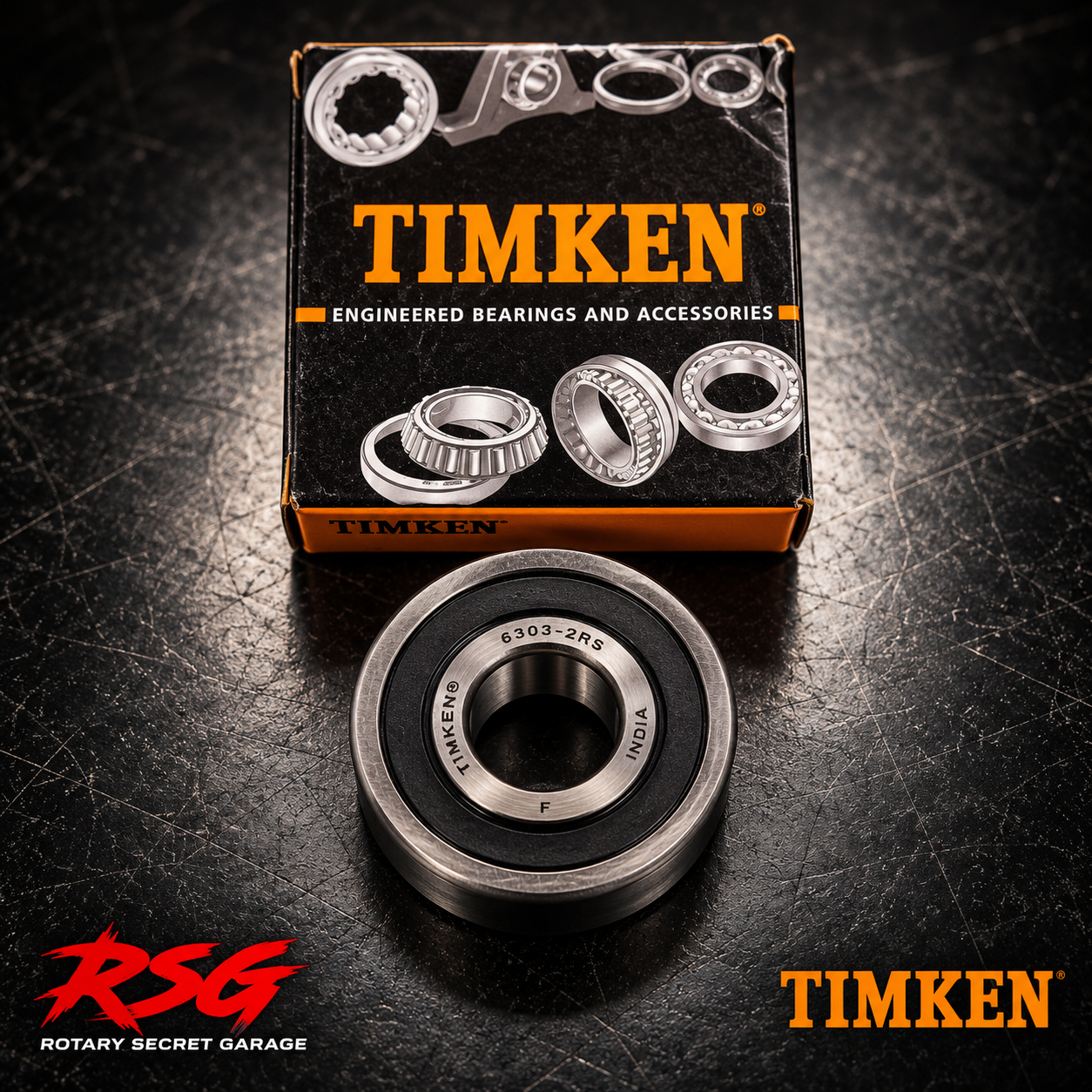 Timken 6303 idler pulley bearing for Mazda RX-7 FD3S 13B-REW