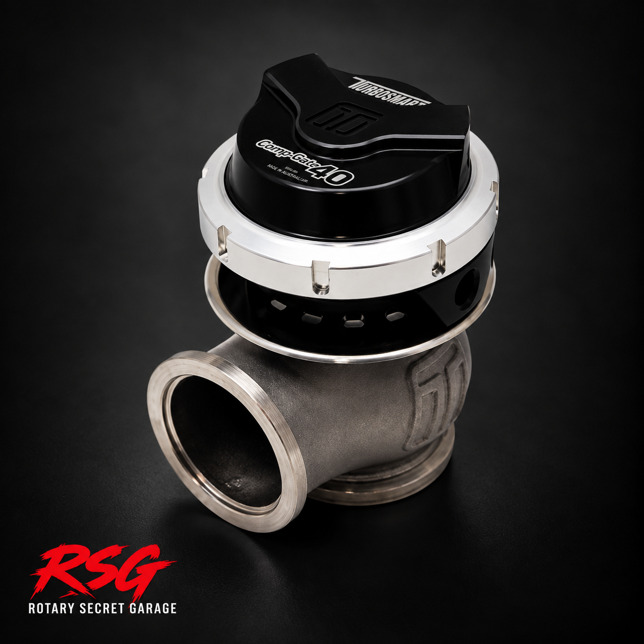 Turbosmart GenV CompGate40 40mm 14 PSI external wastegate black TS-0552-1012
