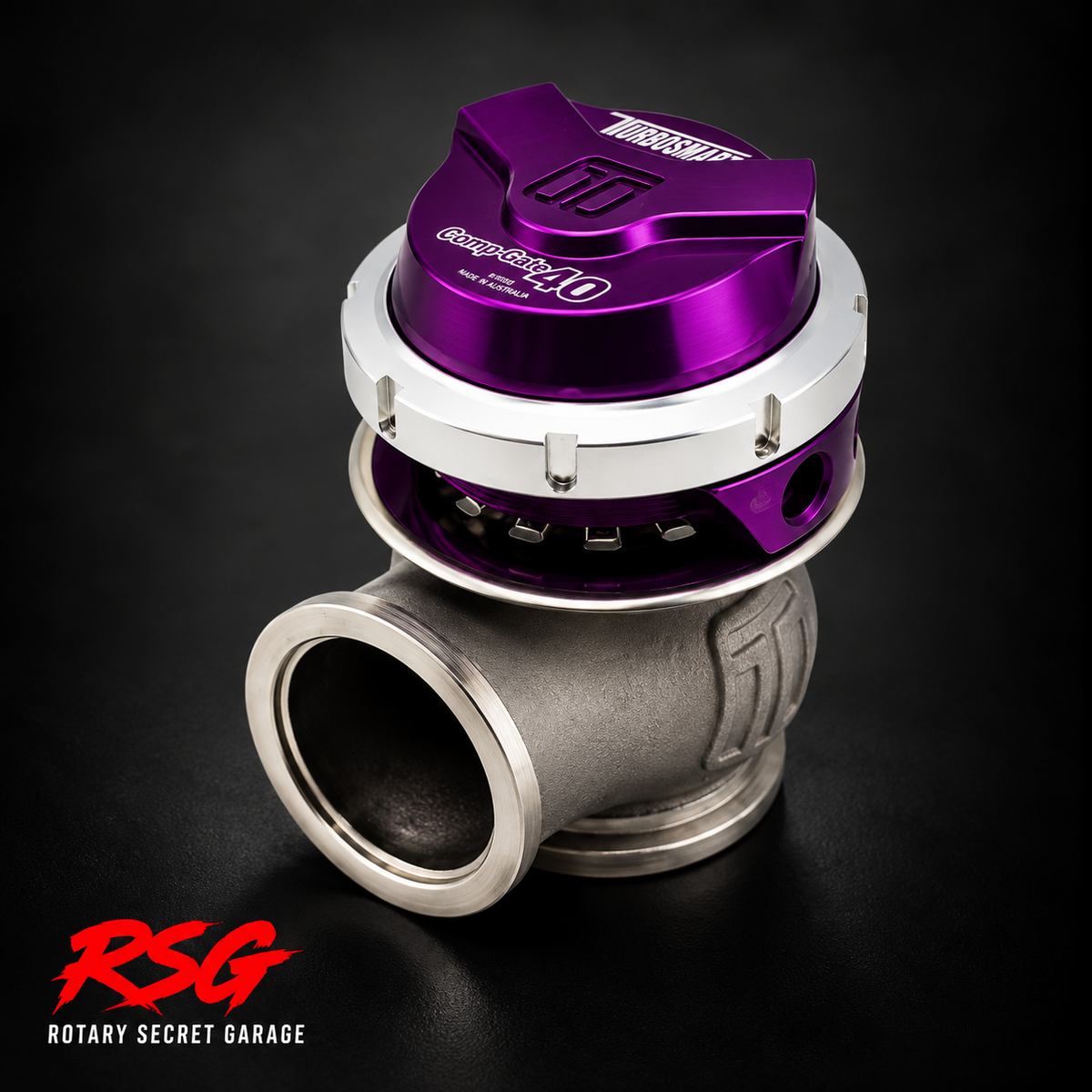 Turbosmart GenV CompGate40 40mm 14 PSI external wastegate purple TS-0552-1013