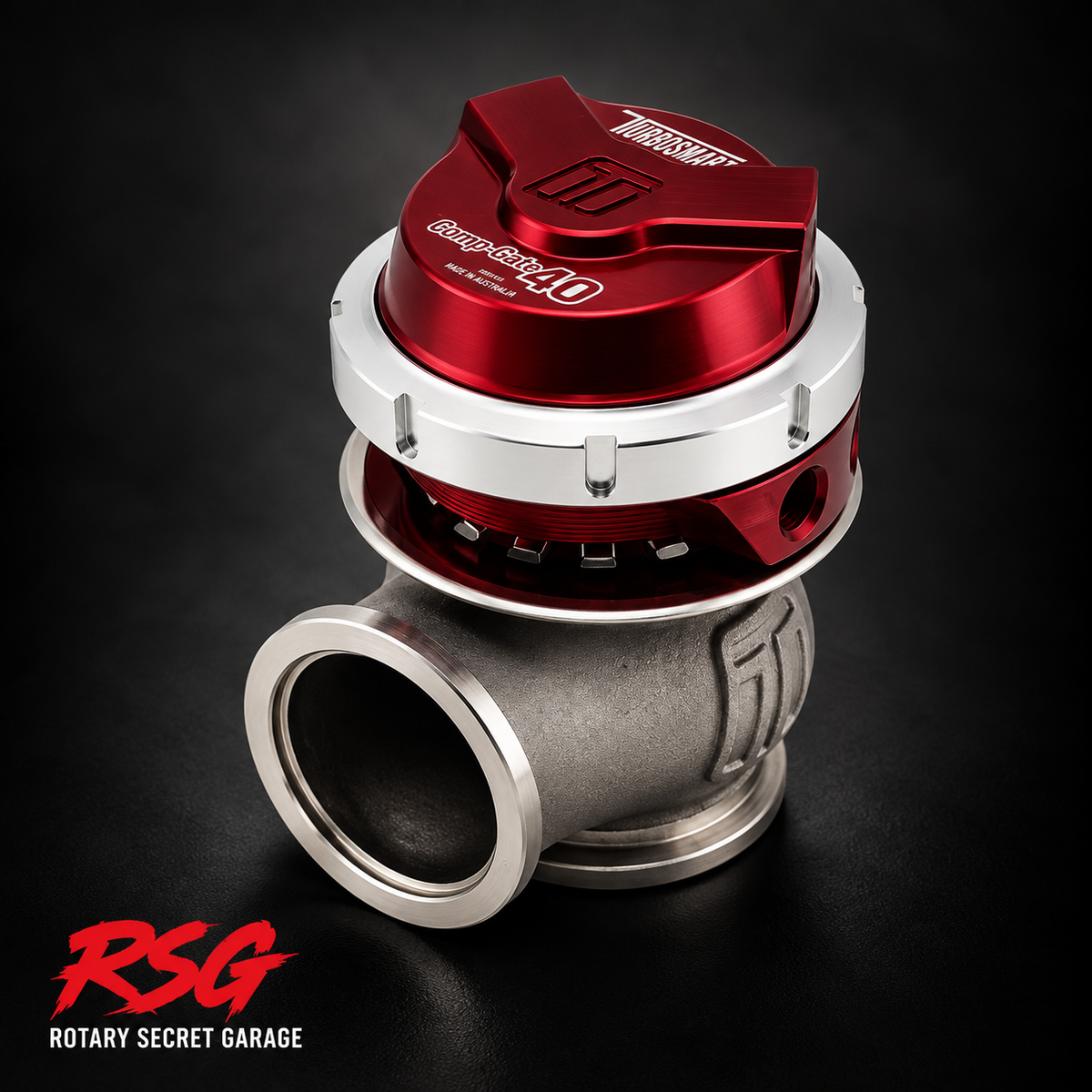 Turbosmart GenV CompGate40 40mm 14 PSI external wastegate red TS-0552-1014